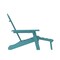 Merrick Lane Nassau Adirondack Chair with Cup Holder and Pull Out Ottoman, All-Weather HDPE Indoor/Outdoor Lounge Chair
